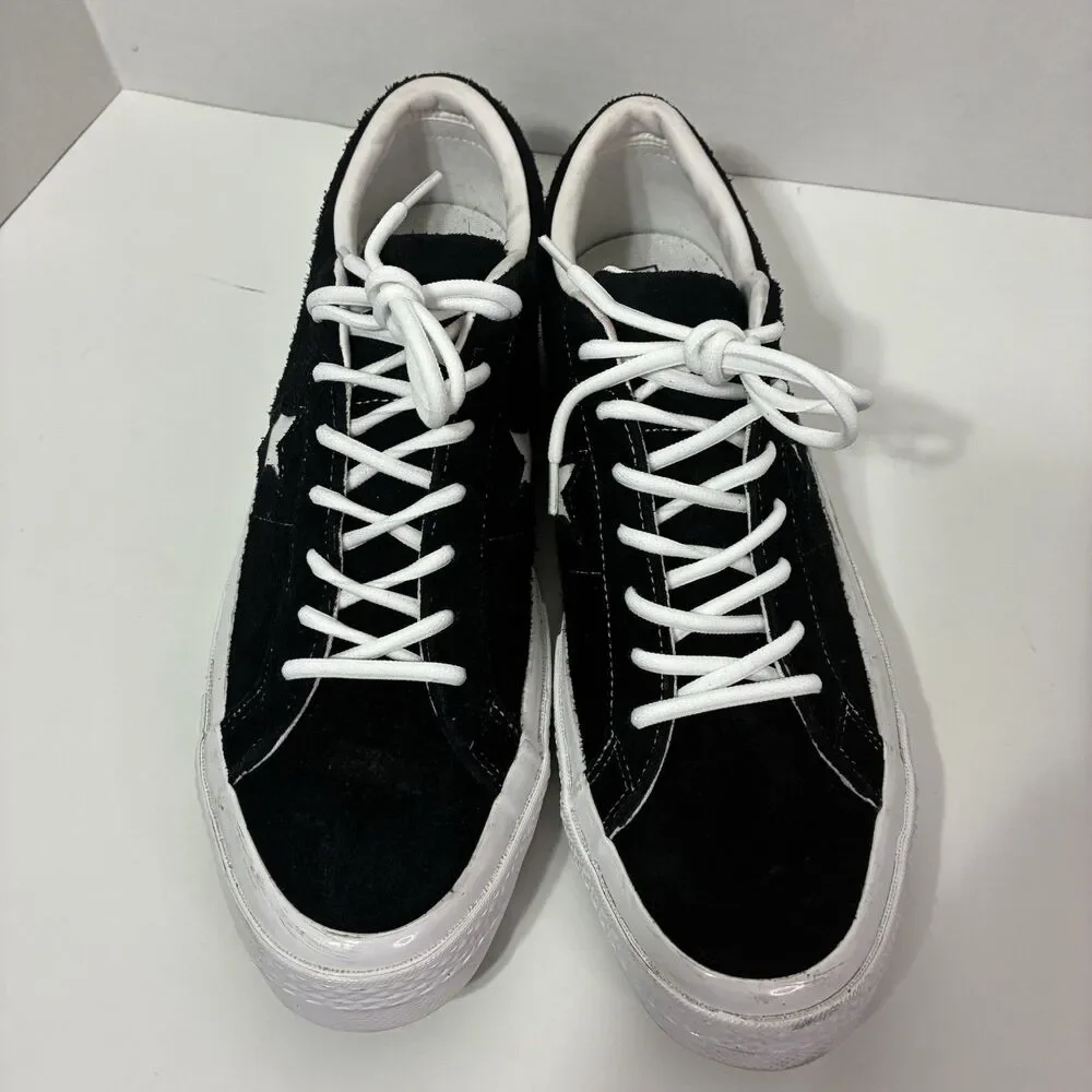 Converse One Star Ox Black Suede Sneakers Men’s 12 Women’s 14 158369C